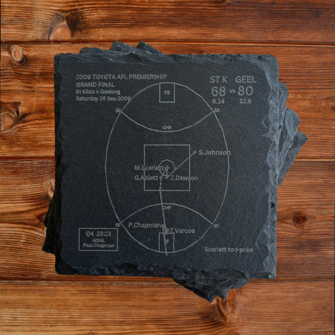 Geelong Cats Greatest Moments - Slate Coasters (Set Of 4)