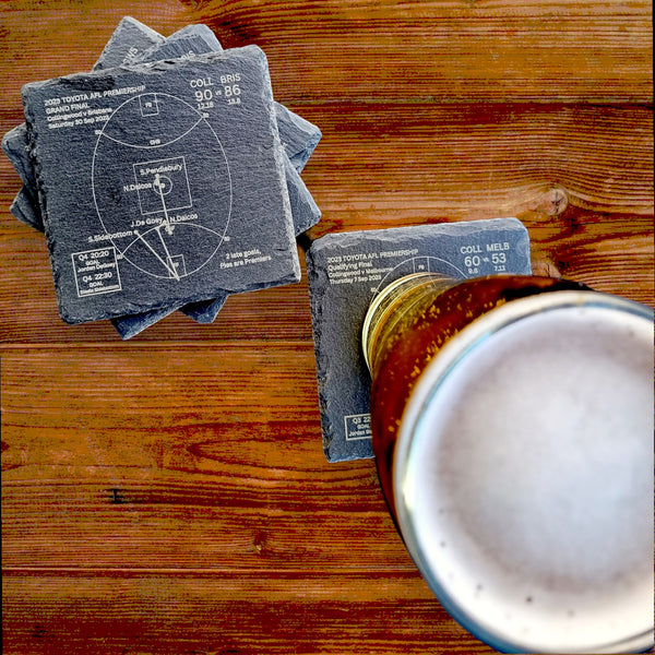 Collingwood Premiers 2023 - Slate Coasters (Set Of 4)