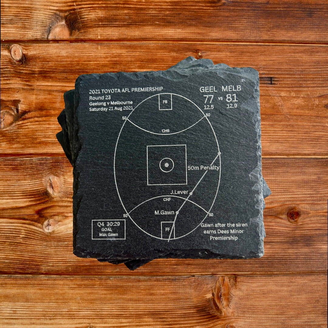 Melbourne Premiers 2021 - Slate Coasters (Set Of 4)
