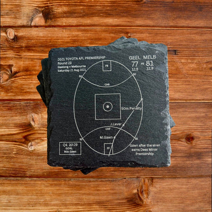 Melbourne Premiers 2021 - Slate Coasters (Set Of 4)
