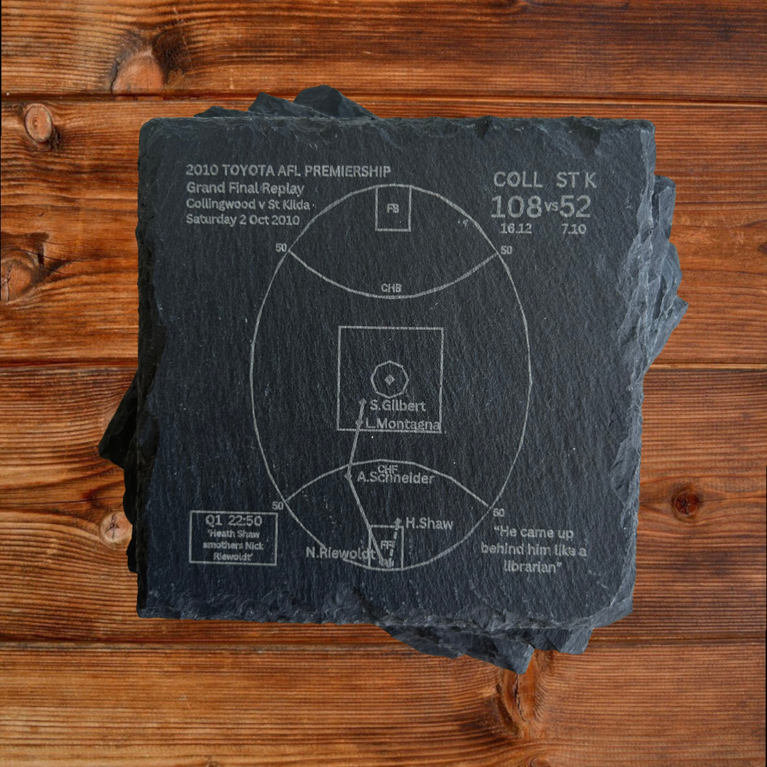 Collingwood Greatest Moments - Slate Coasters (Set Of 4)