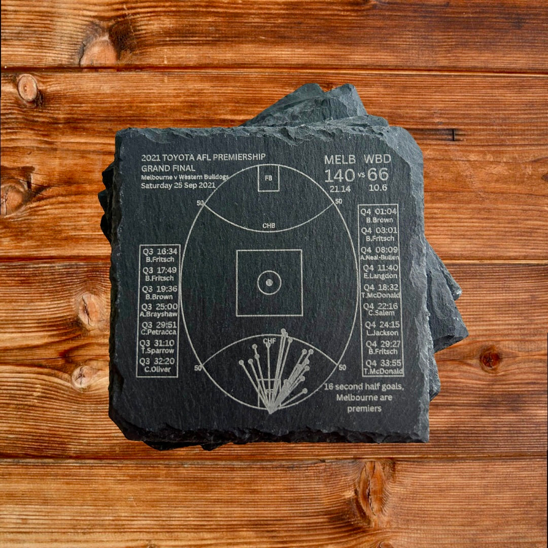 Melbourne Premiers 2021 - Slate Coasters (Set Of 4)
