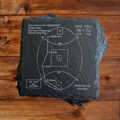 West Coast Eagles Greatest Moments - Slate Coasters (Set Of 4)