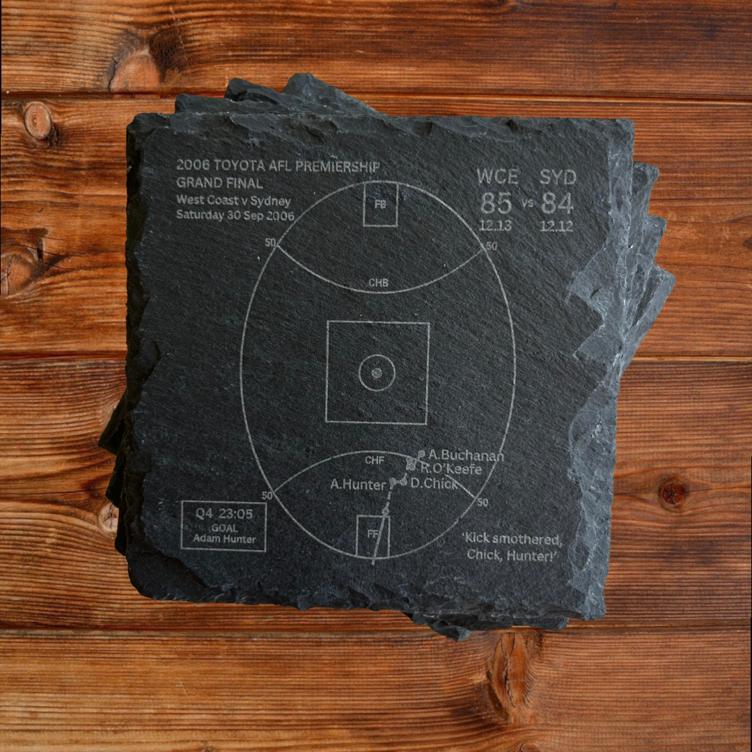 West Coast Eagles Greatest Moments - Slate Coasters (Set Of 4)