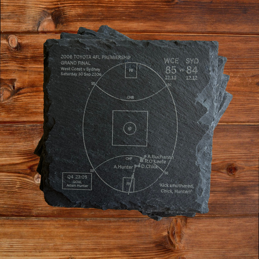 West Coast Eagles Greatest Moments - Slate Coasters (Set Of 4)